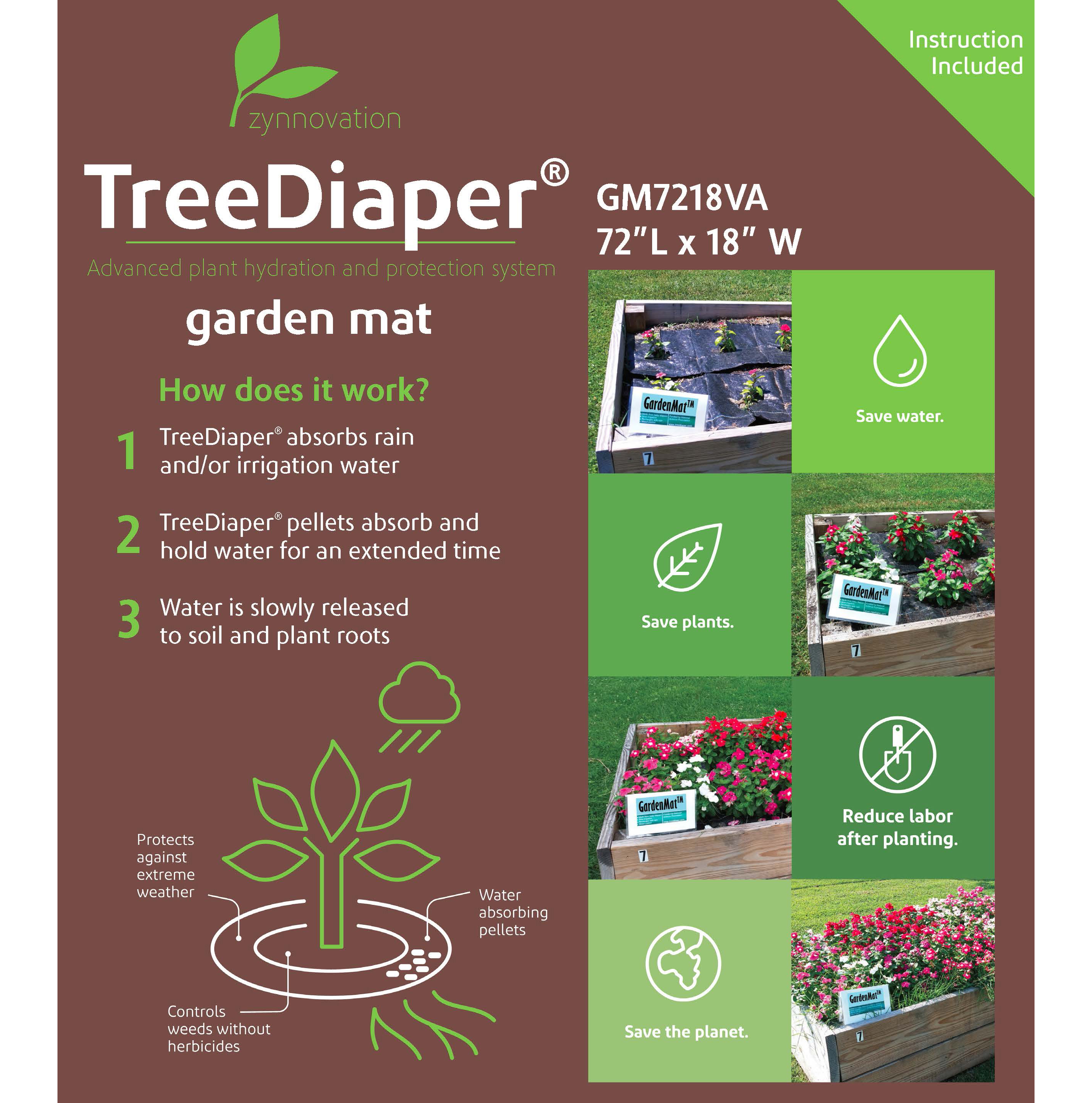 7218vA - Model#TreeDiaper<sup>®</sup> garden mat GM7218